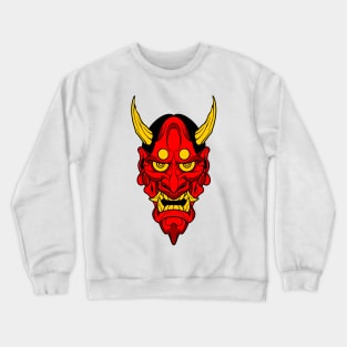 long face oni mask Crewneck Sweatshirt